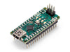 Isometric view of the Arduino Nano board highlighting component placement and the Mini-B USB port.